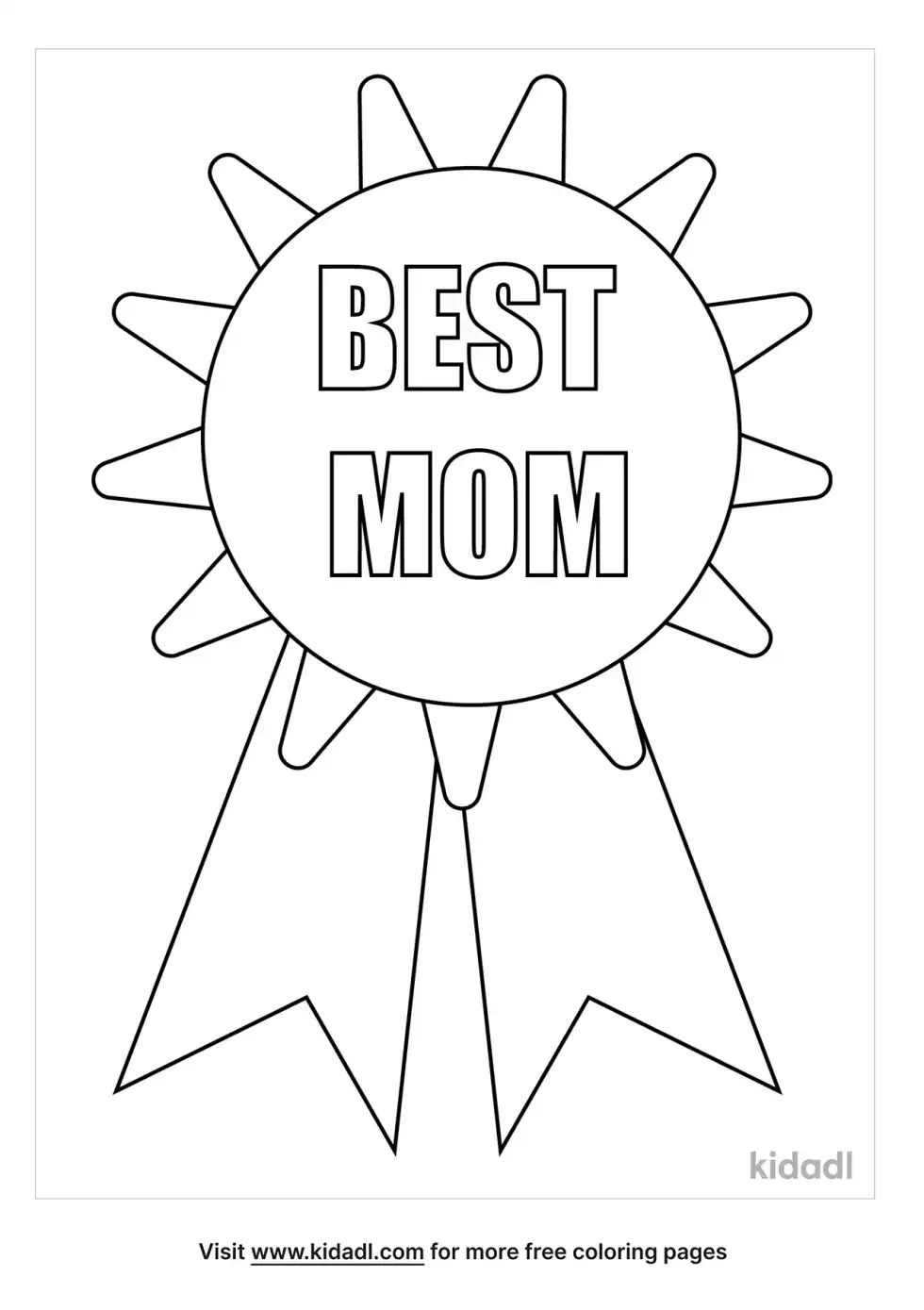 Best Mom Award Coloring Page