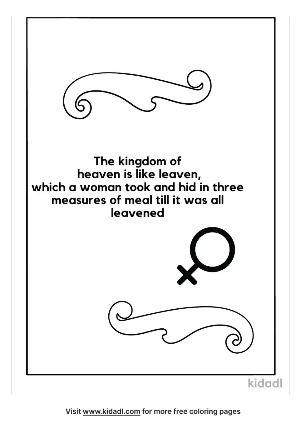 Leaven Parable Coloring Page