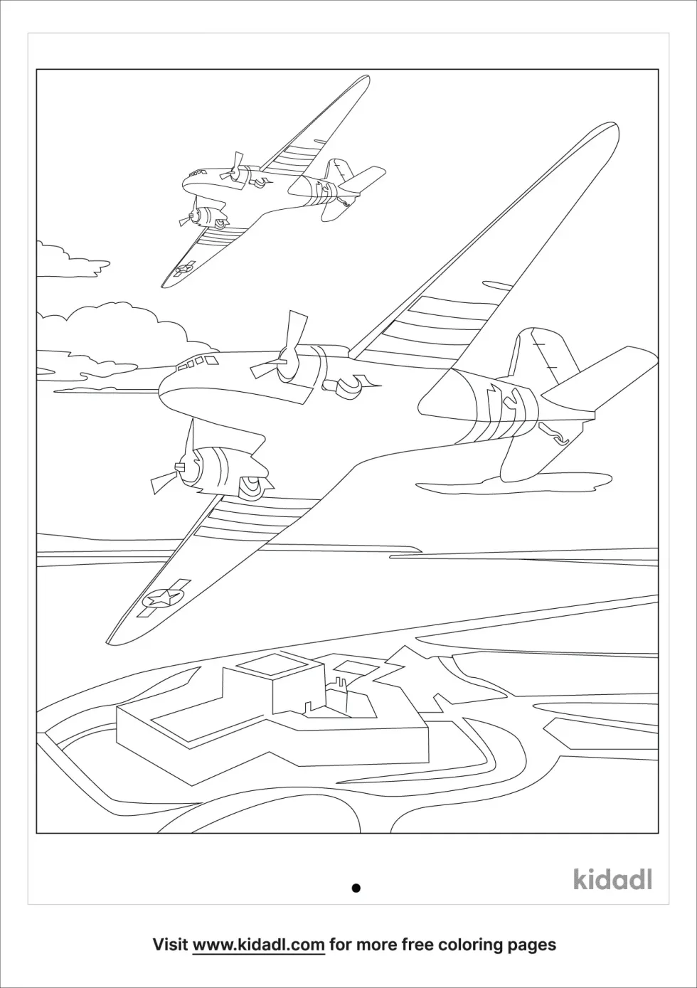 Battle Of Midway Coloring Page