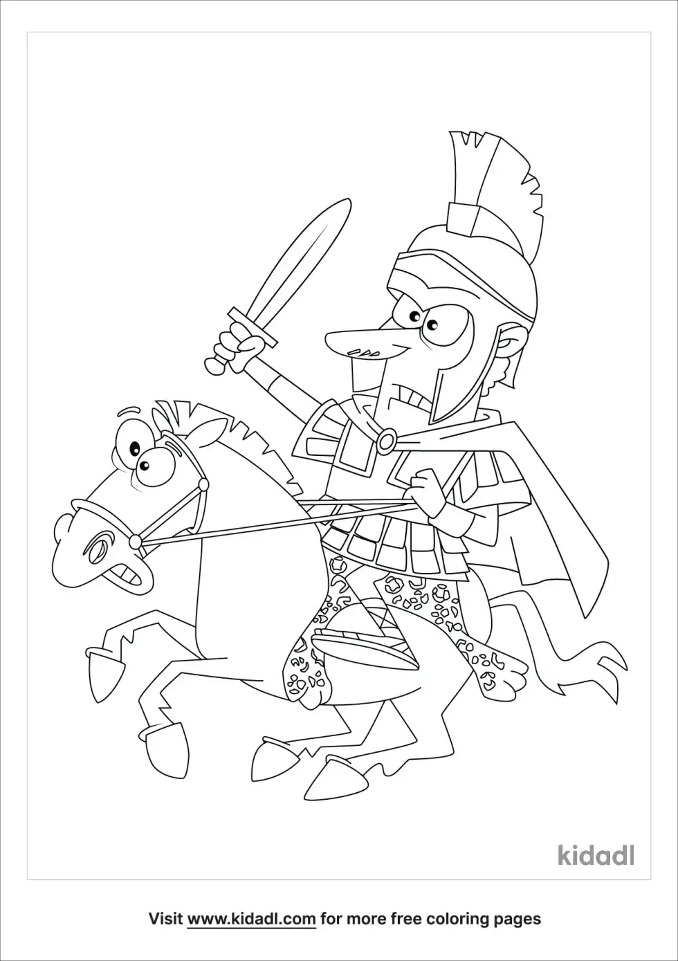 Medieval Traveler Coloring Page
