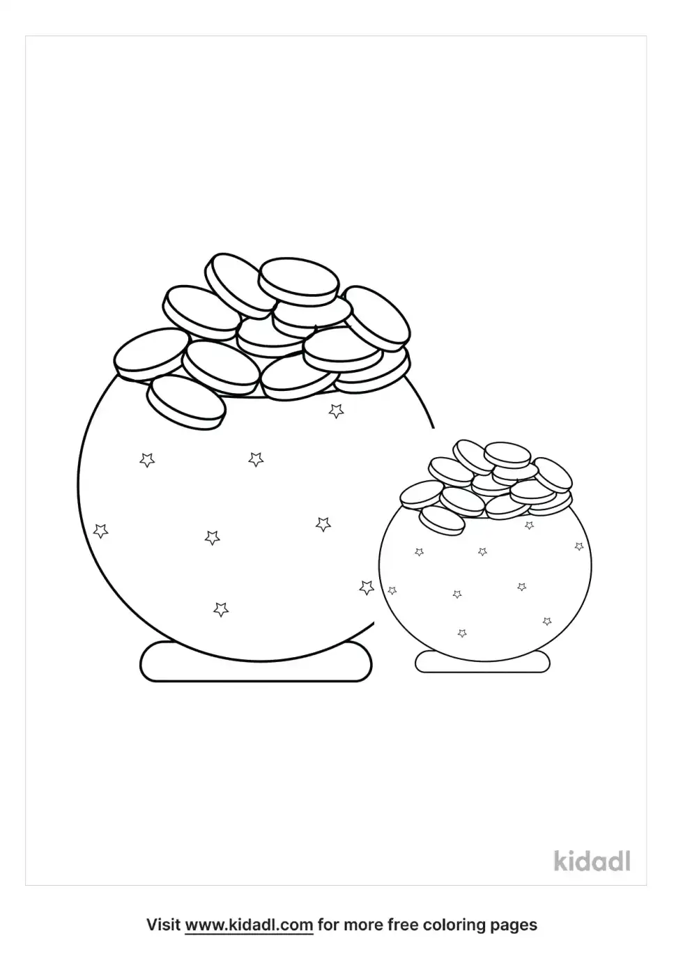 Pots Of Gold Coloring Page