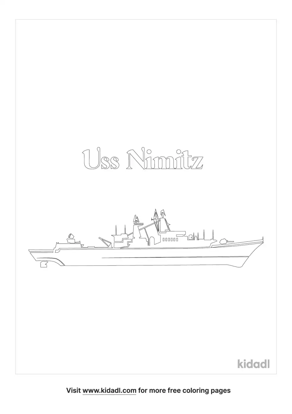 Uss Nimitz Coloring Page