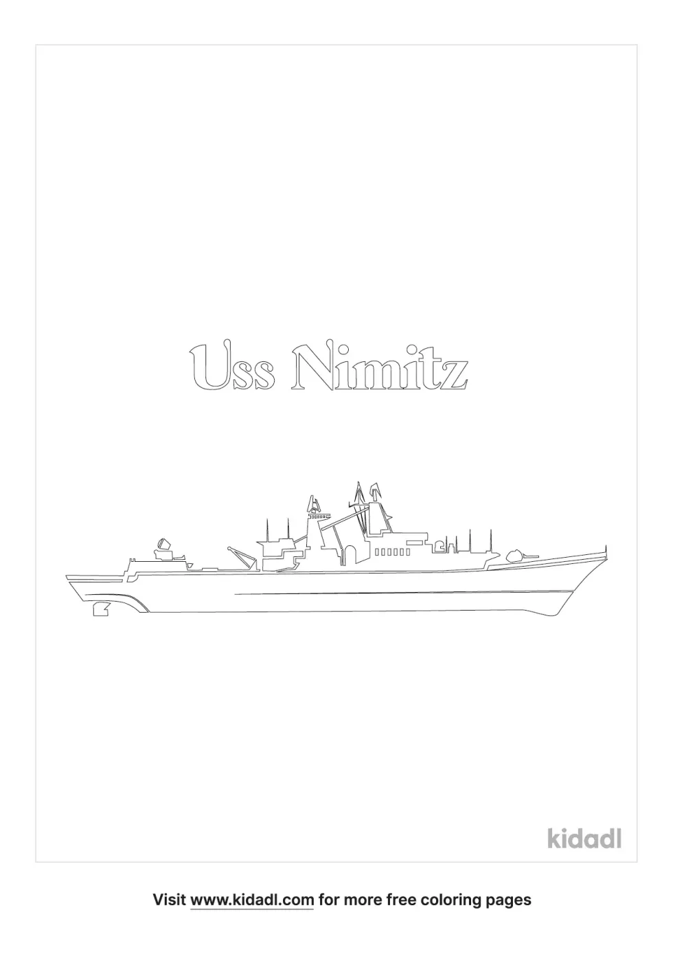 Uss Nimitz Coloring Page