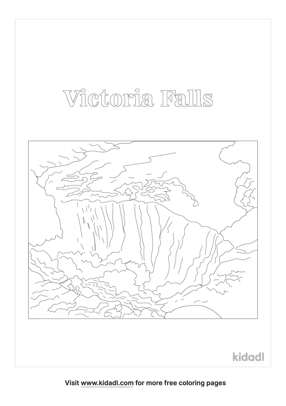 Victoria Falls Coloring Page