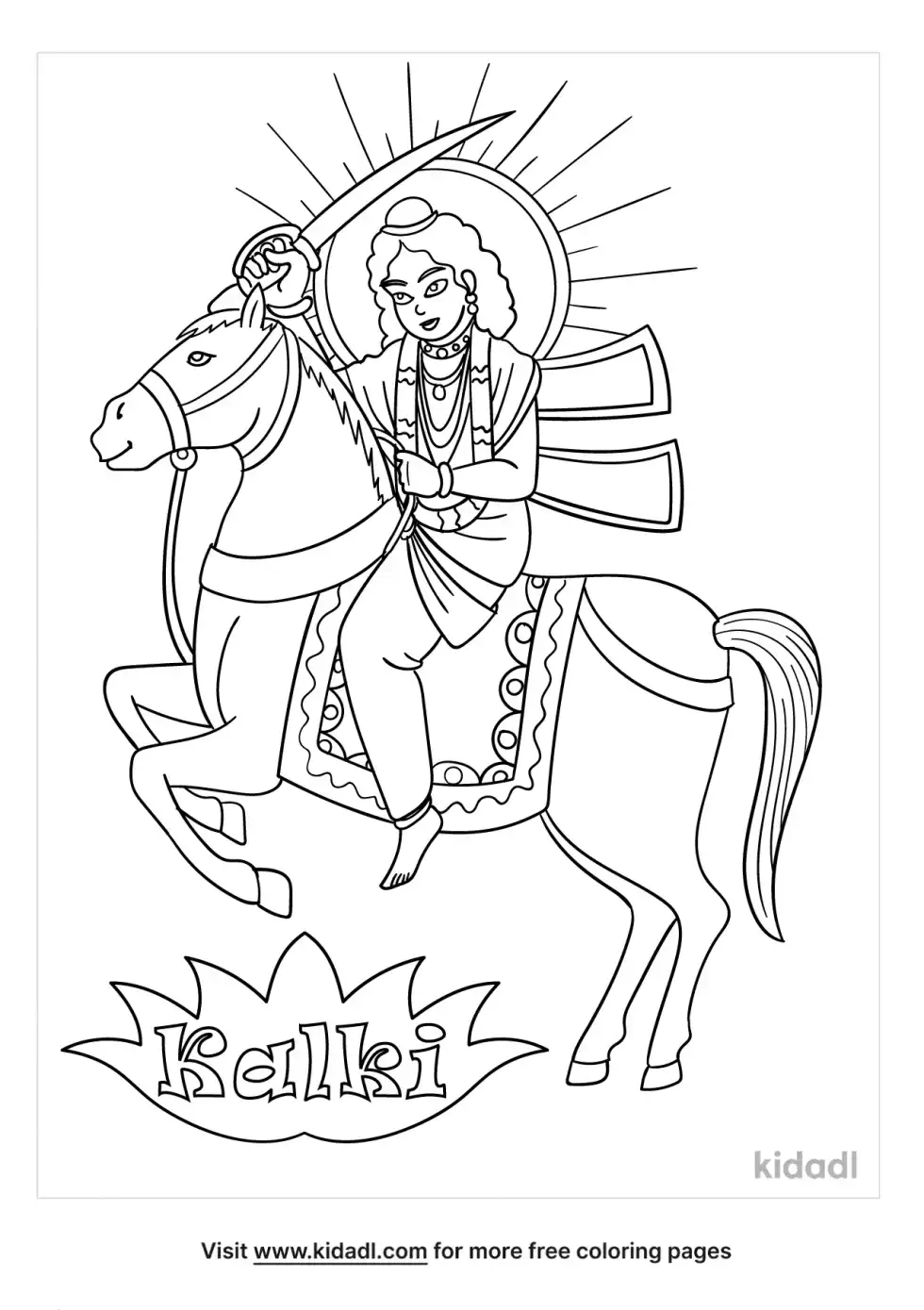 Kalki Coloring Page
