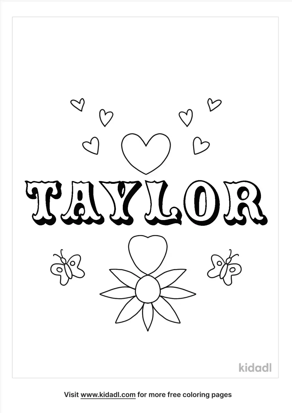 Taylor Name Coloring Page