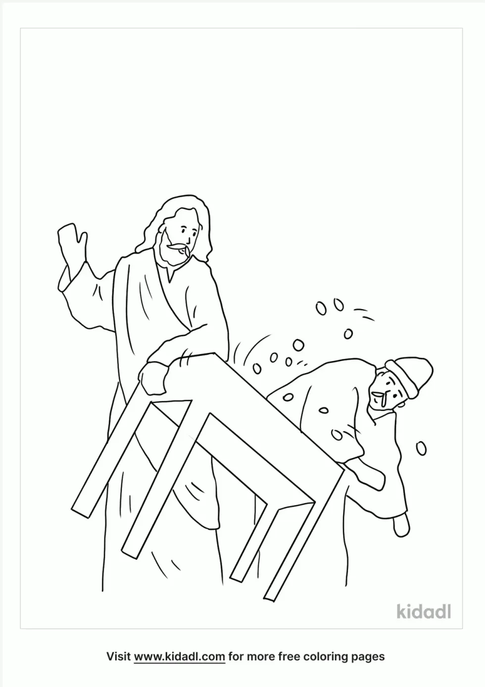 Money Changer Coloring Page