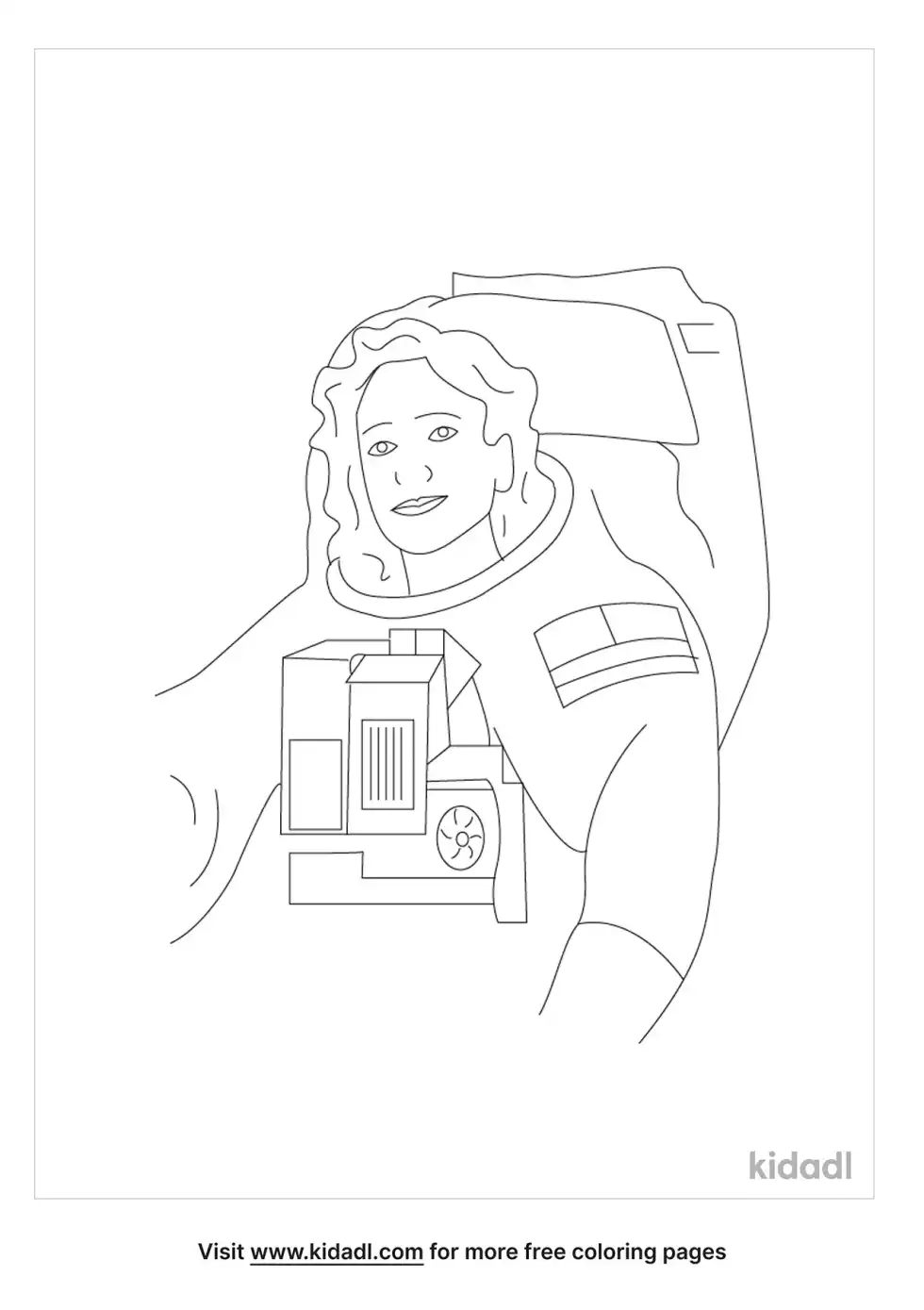 Astronaut Women Coloring Page