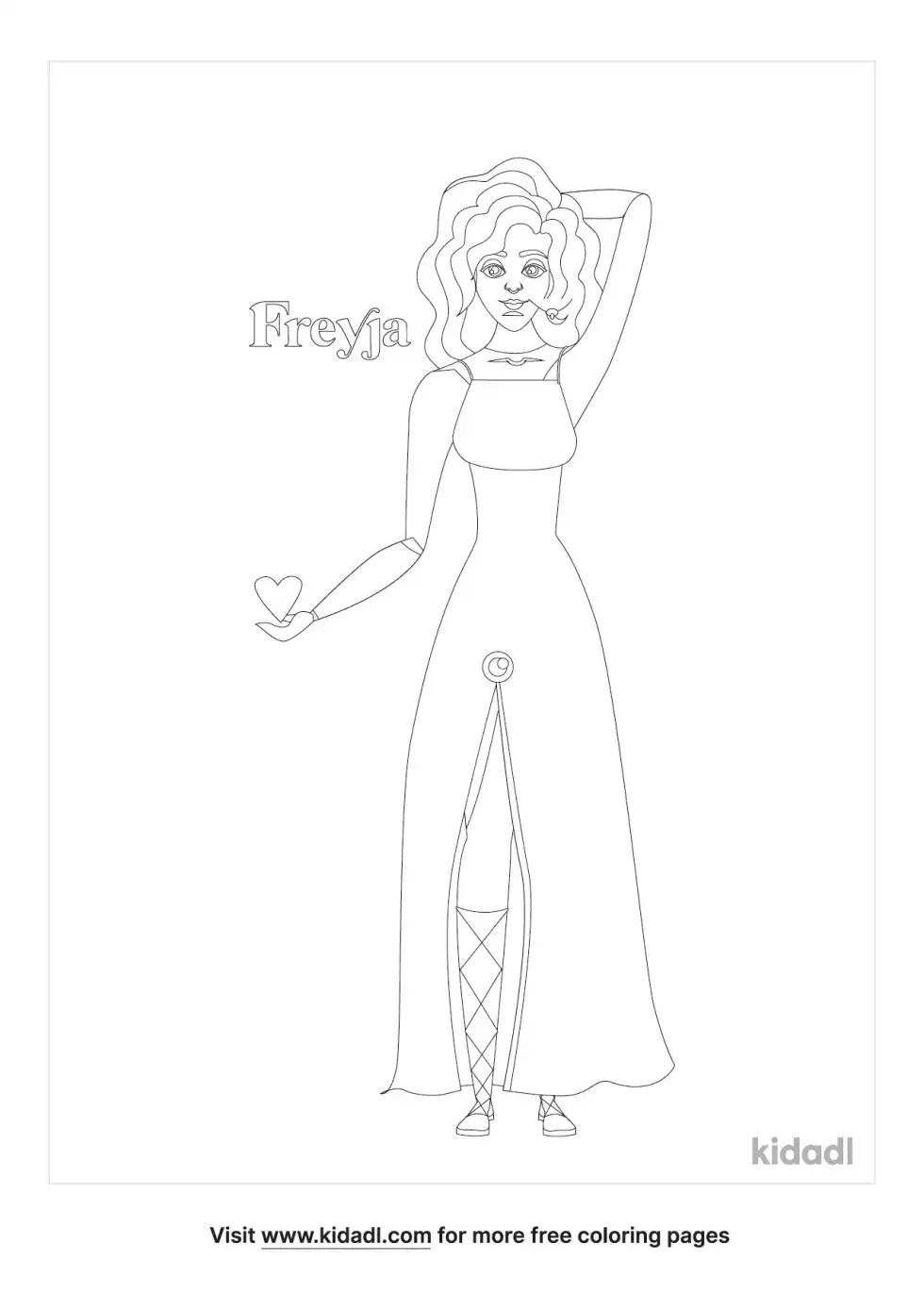 Freyja Coloring Page