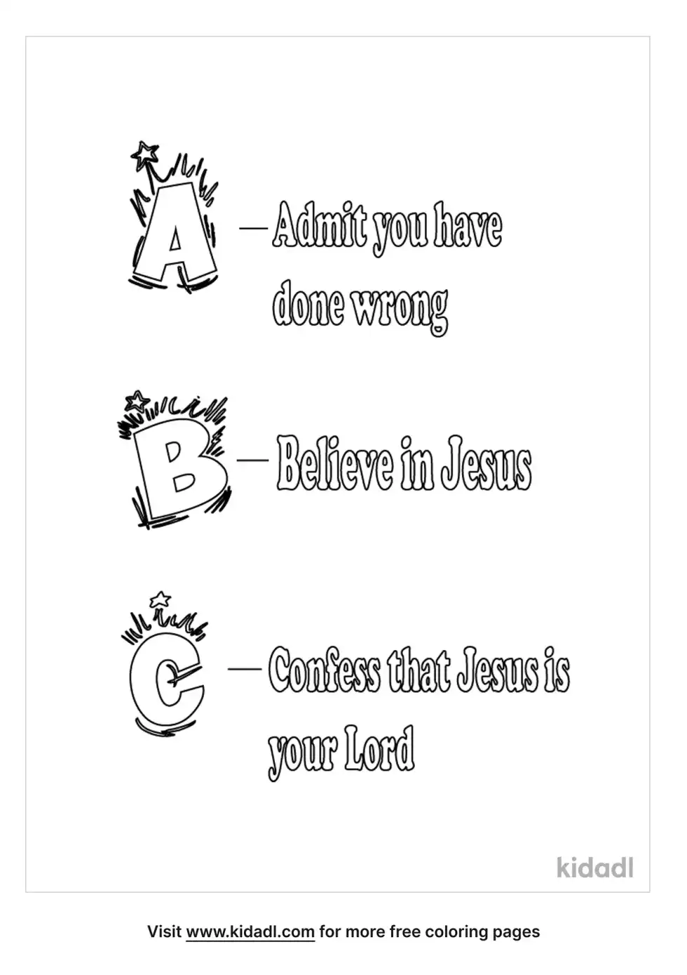 Abc Of Salvation Coloring Page