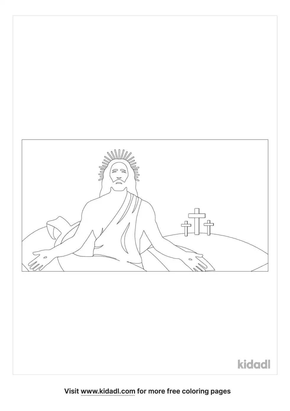 Jesus And Mount Of Olives Coloring Page