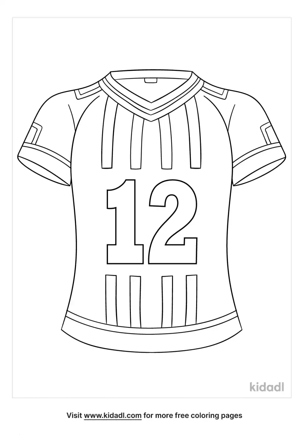 12 Jersey Number Coloring Page