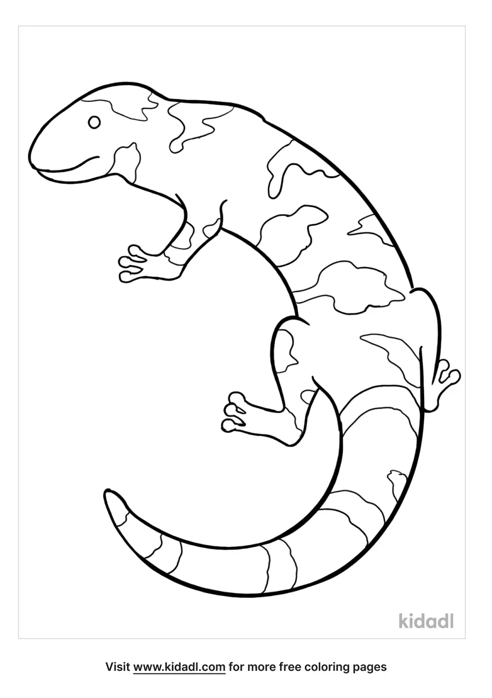 Hila Monster Coloring Page