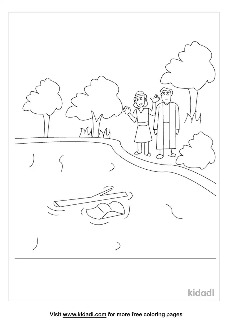Elisha Ax Coloring Page