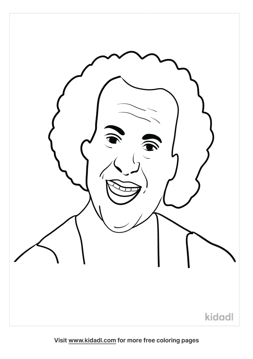 Richard Simmons Coloring Page