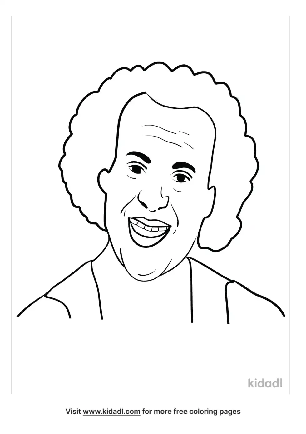 Richard Simmons Coloring Page