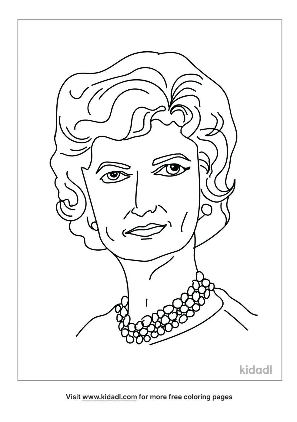 Lady Bird Johnson Coloring Page