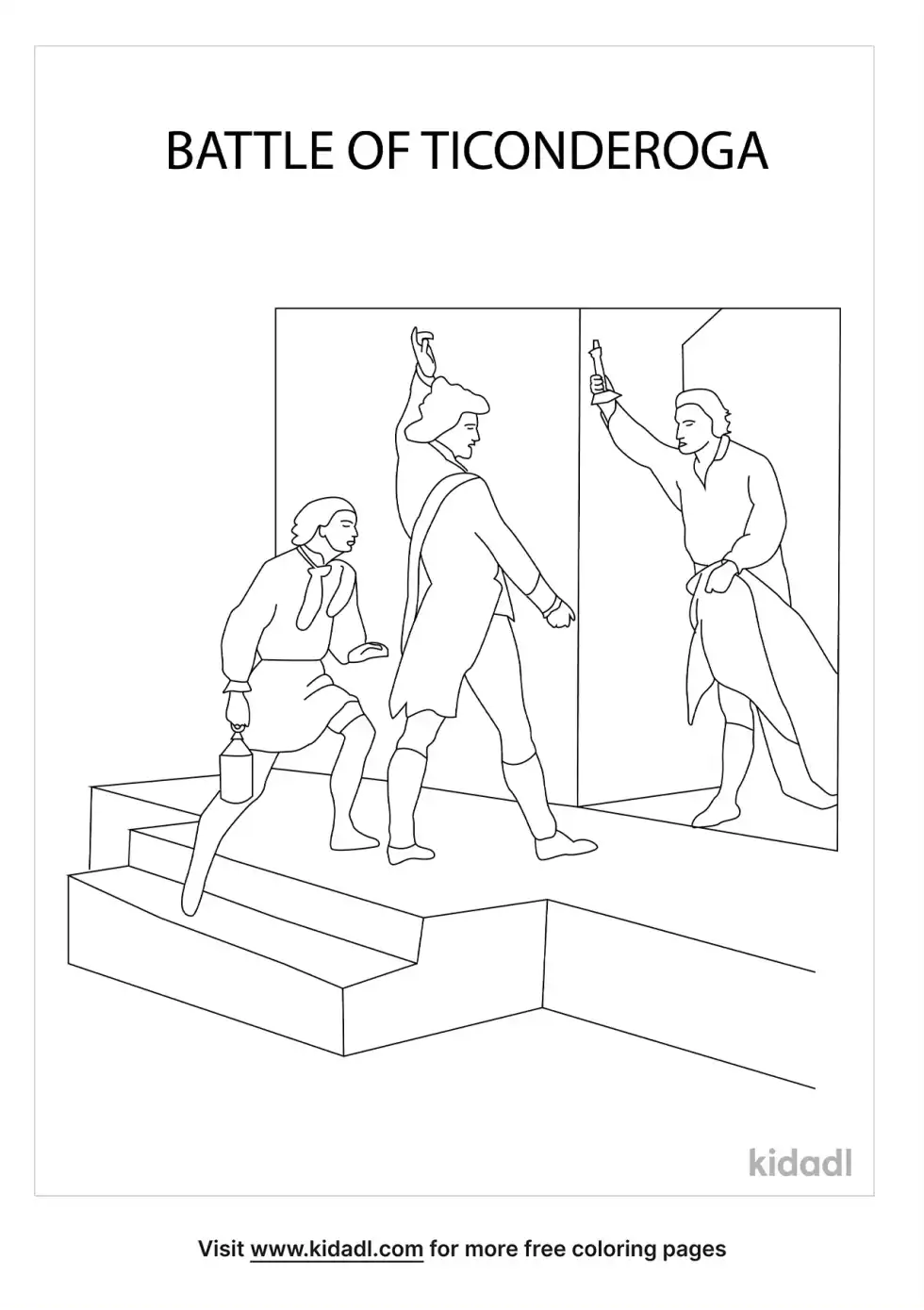 Battle Of Ticonderoga Coloring Page