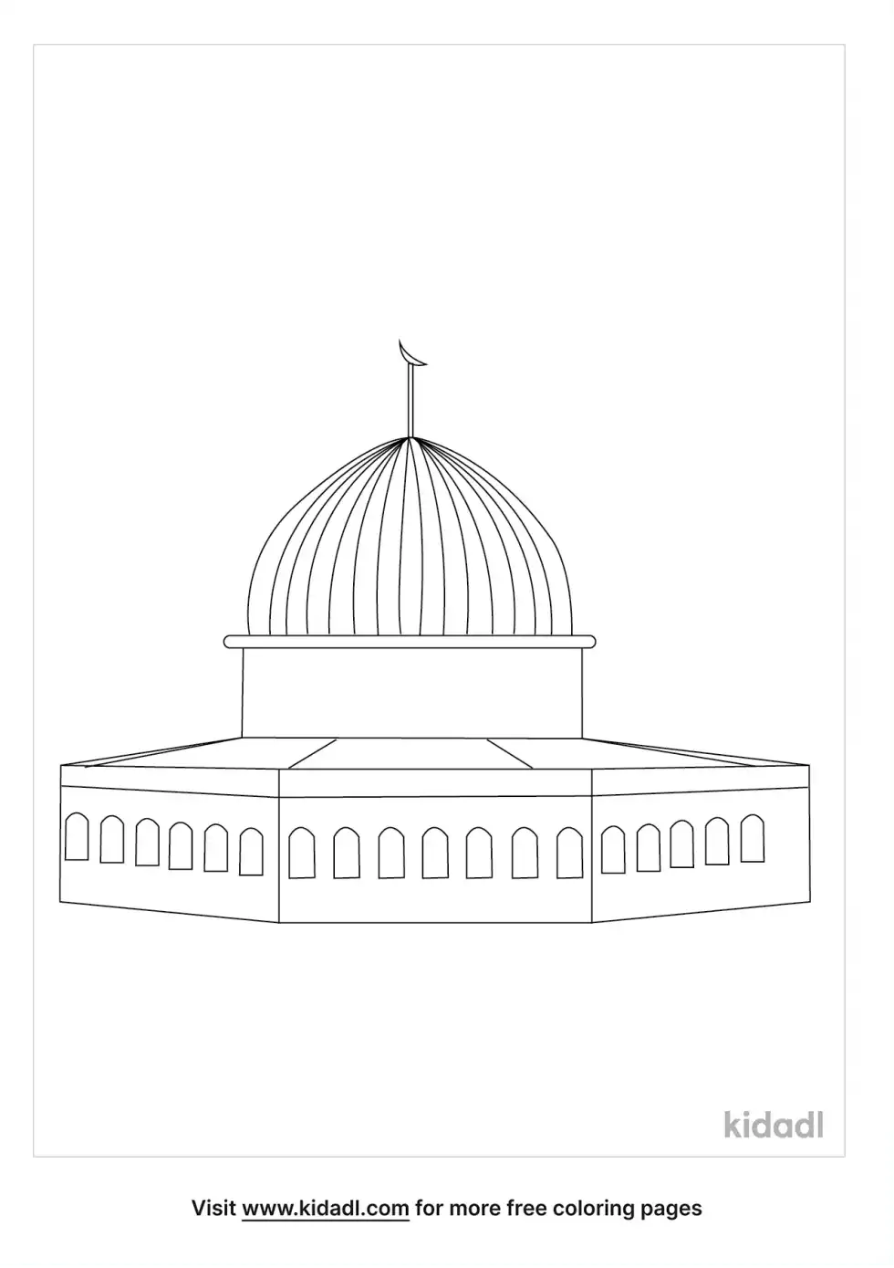 Al Aqsa Mosque Coloring Page
