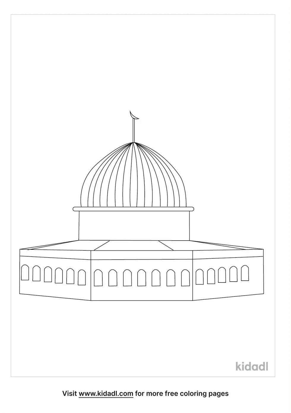 Al Aqsa Mosque Coloring Page