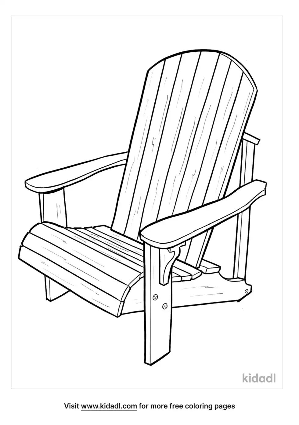 Adirondack Chair Coloring Page