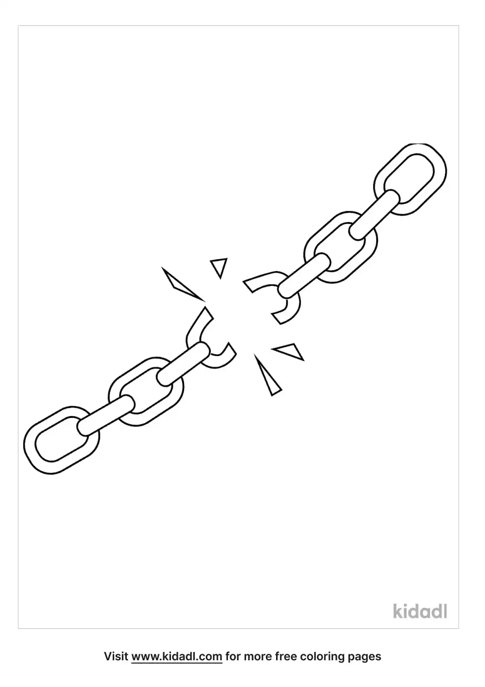 Chains Breaking Coloring Page
