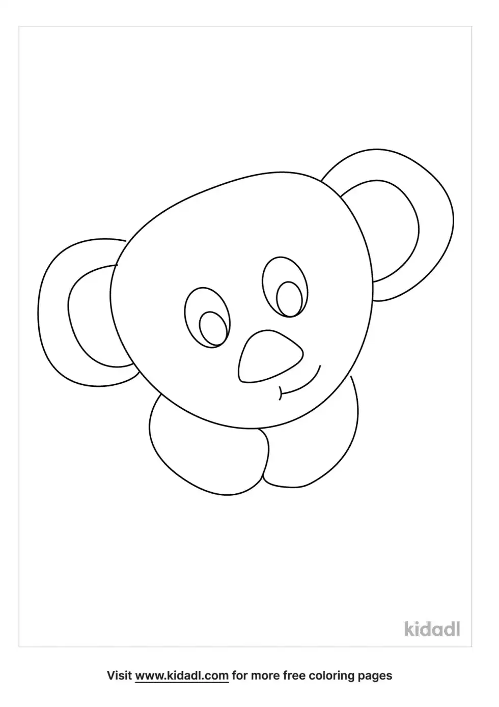 Cute Koala Coloring Page