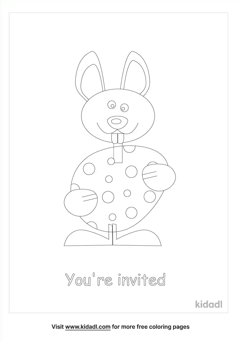 Easter Invitation Coloring Page