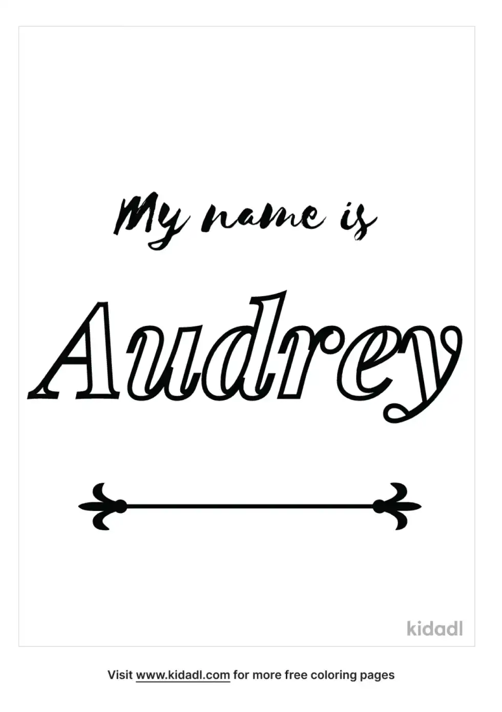 Audrey Coloring Page
