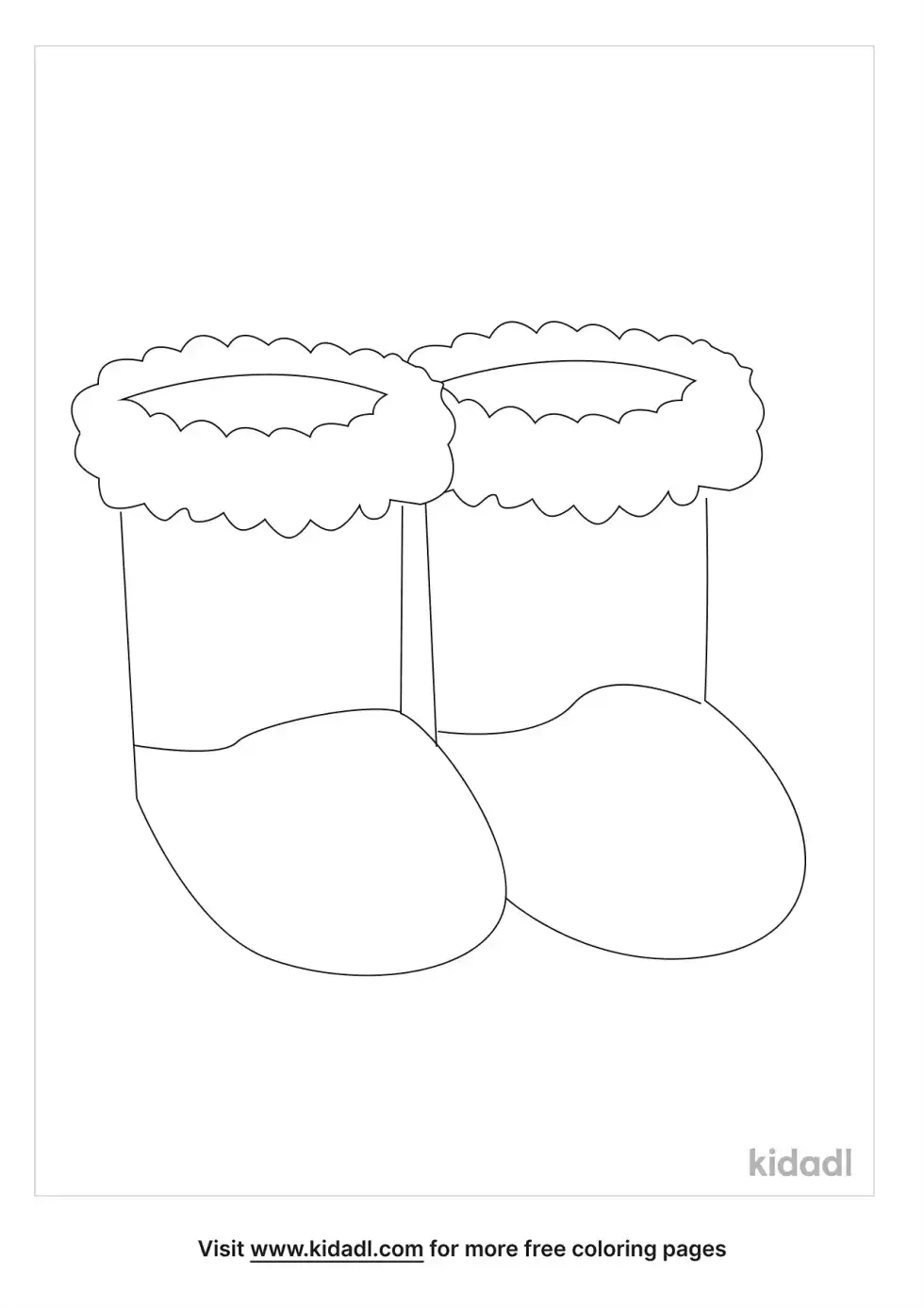Snow Boots Coloring Page