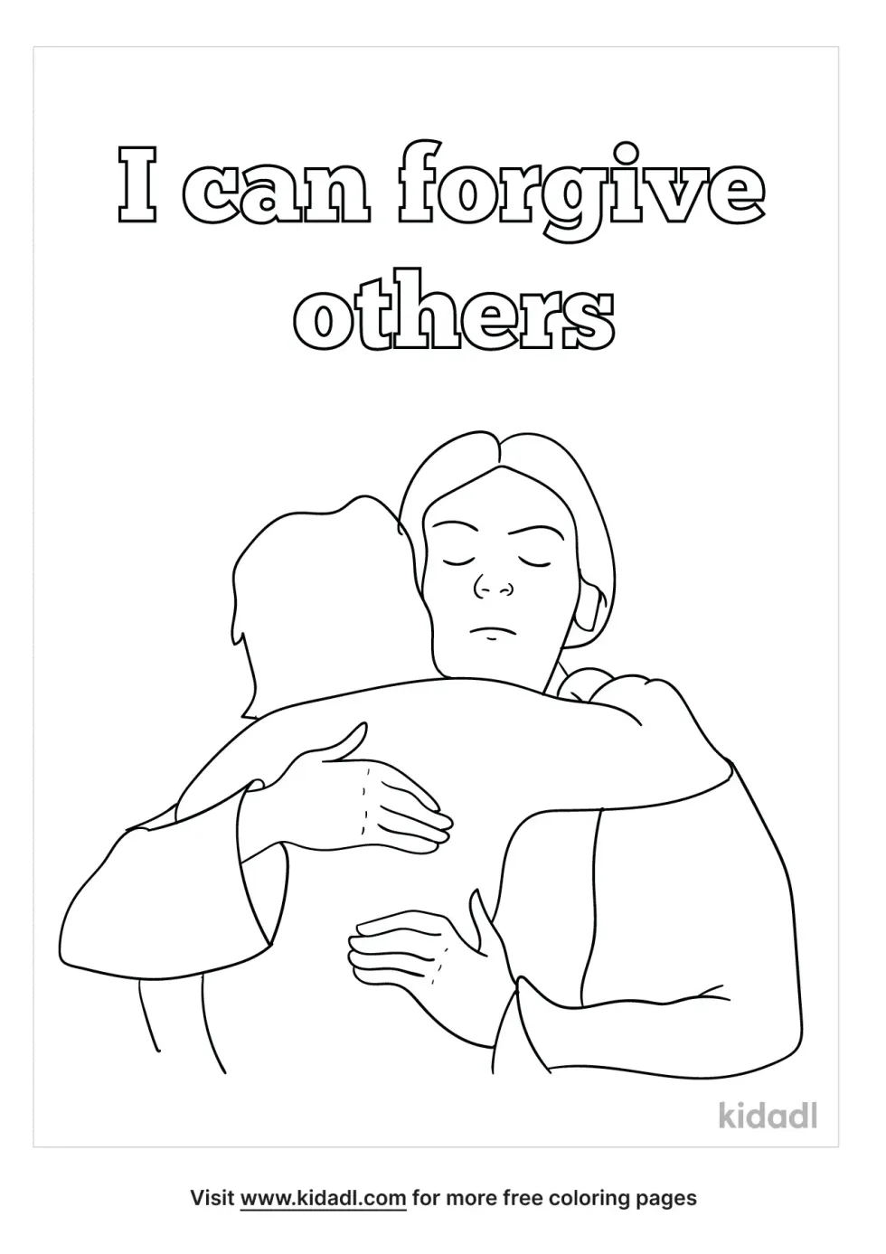I Can Forgive Others Coloring Page