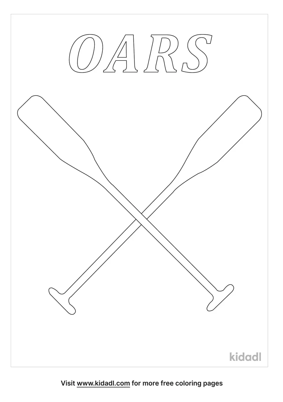 Oars Coloring Page