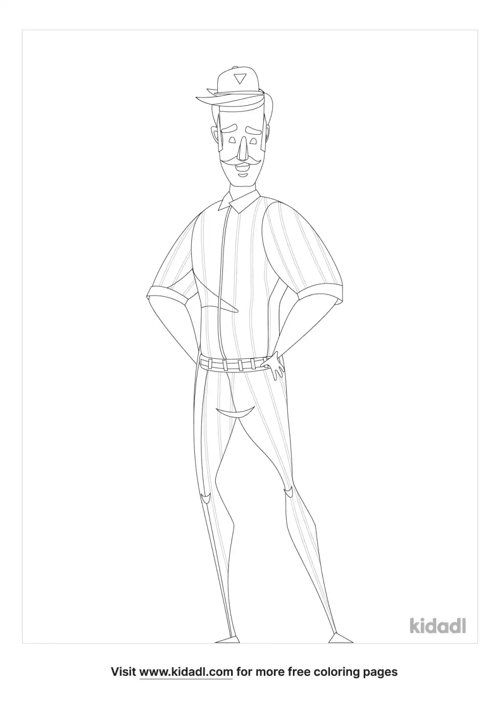 Baseball Player Coloring Page