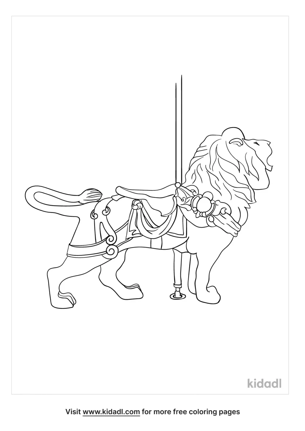 Lioncarousel Coloring Page