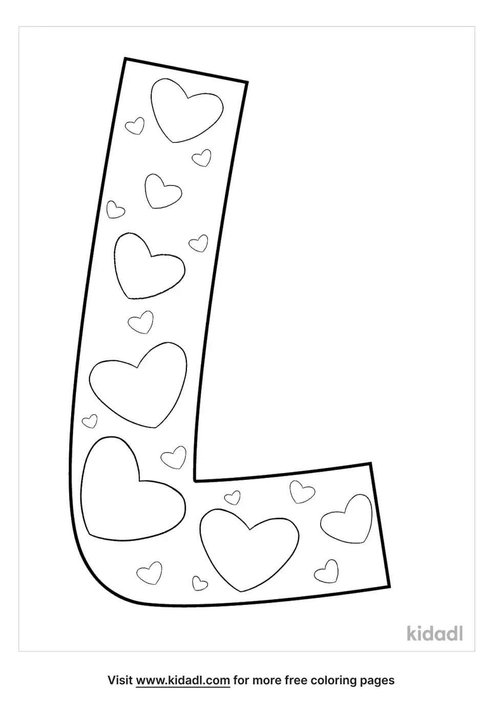 Abstract Letter L Coloring Page