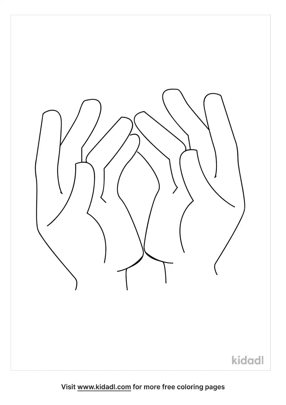 Cupped Hands Coloring Page