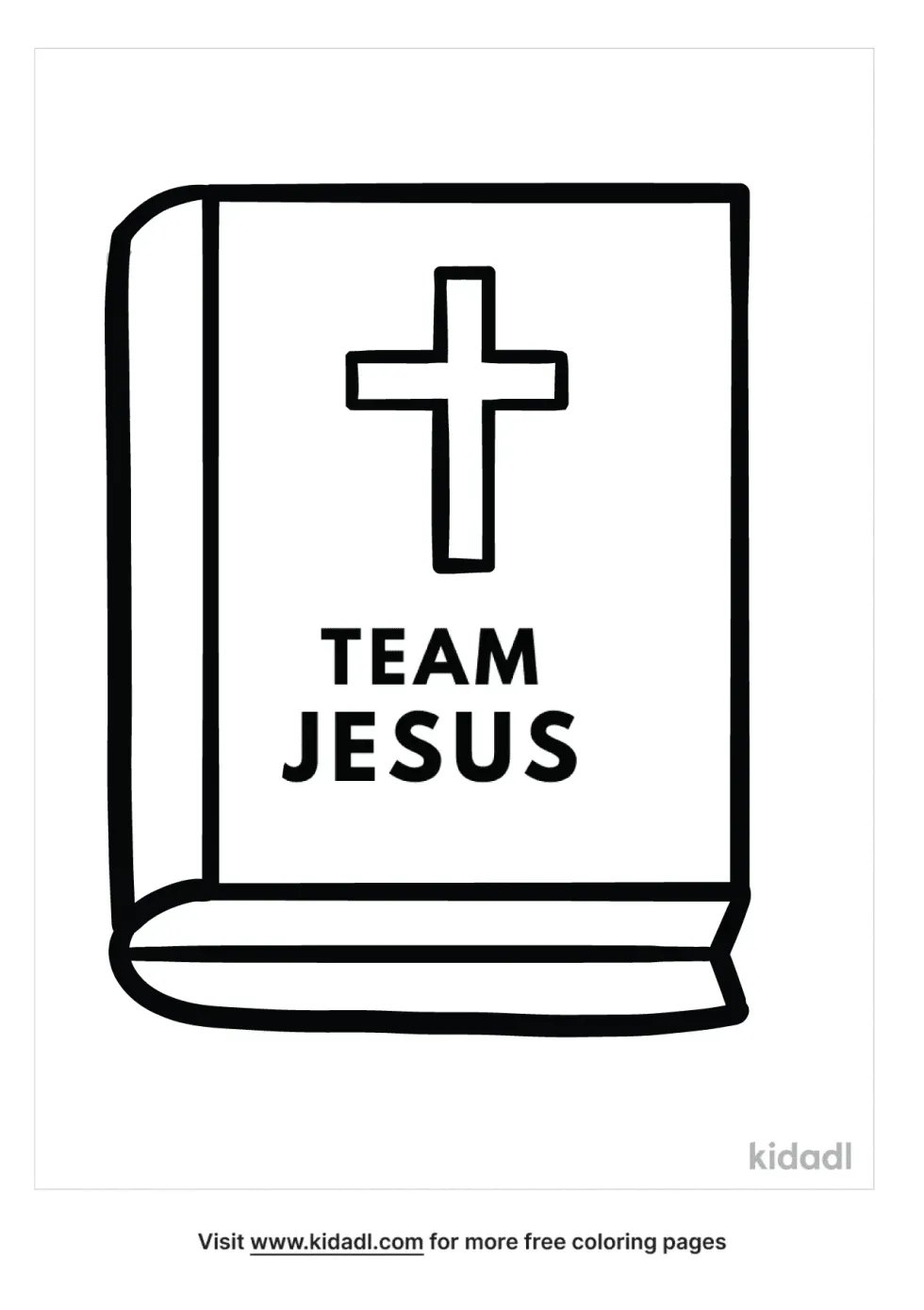 I Am On Team Jesus Coloring Page