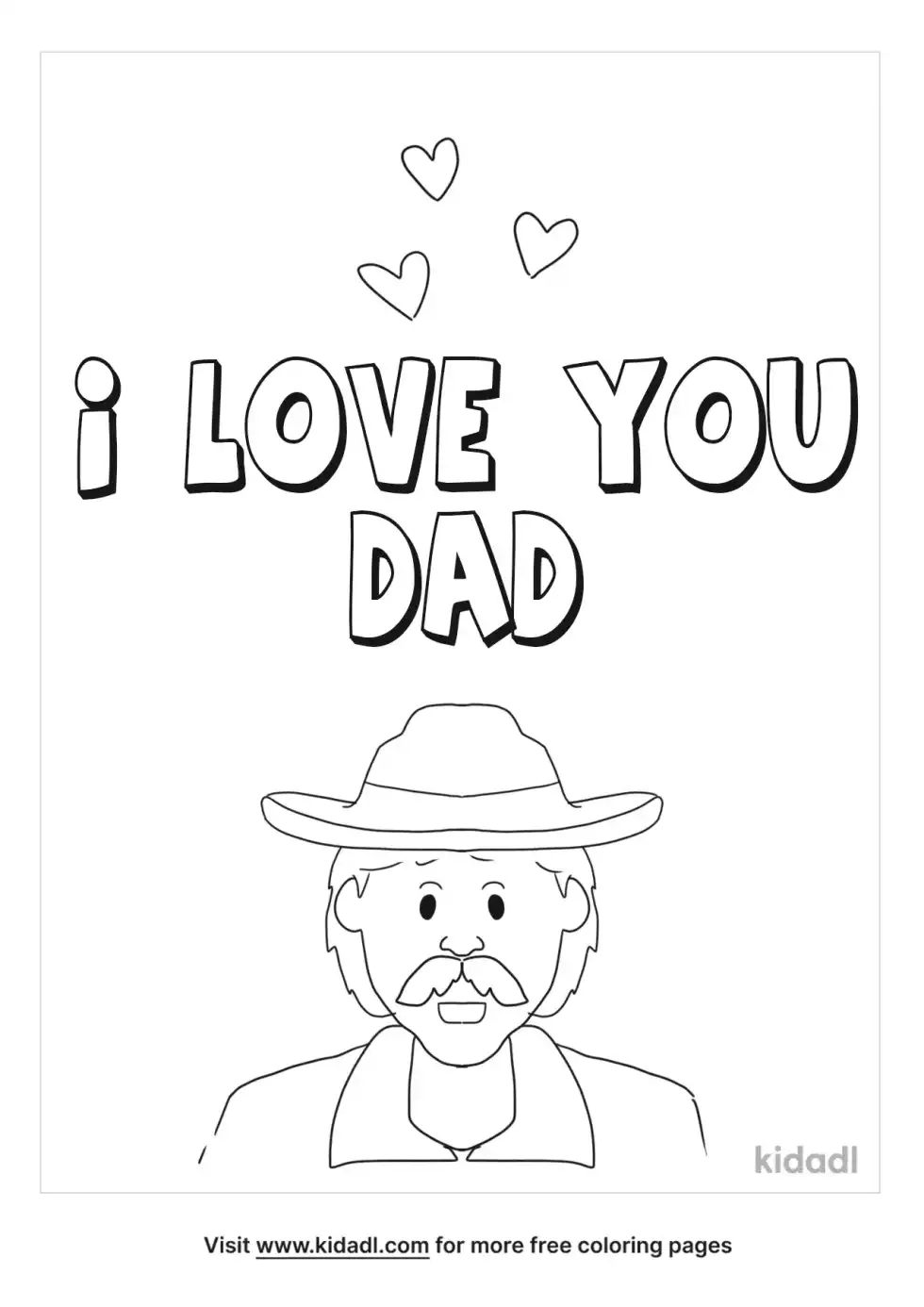I Love You Dad Coloring Page