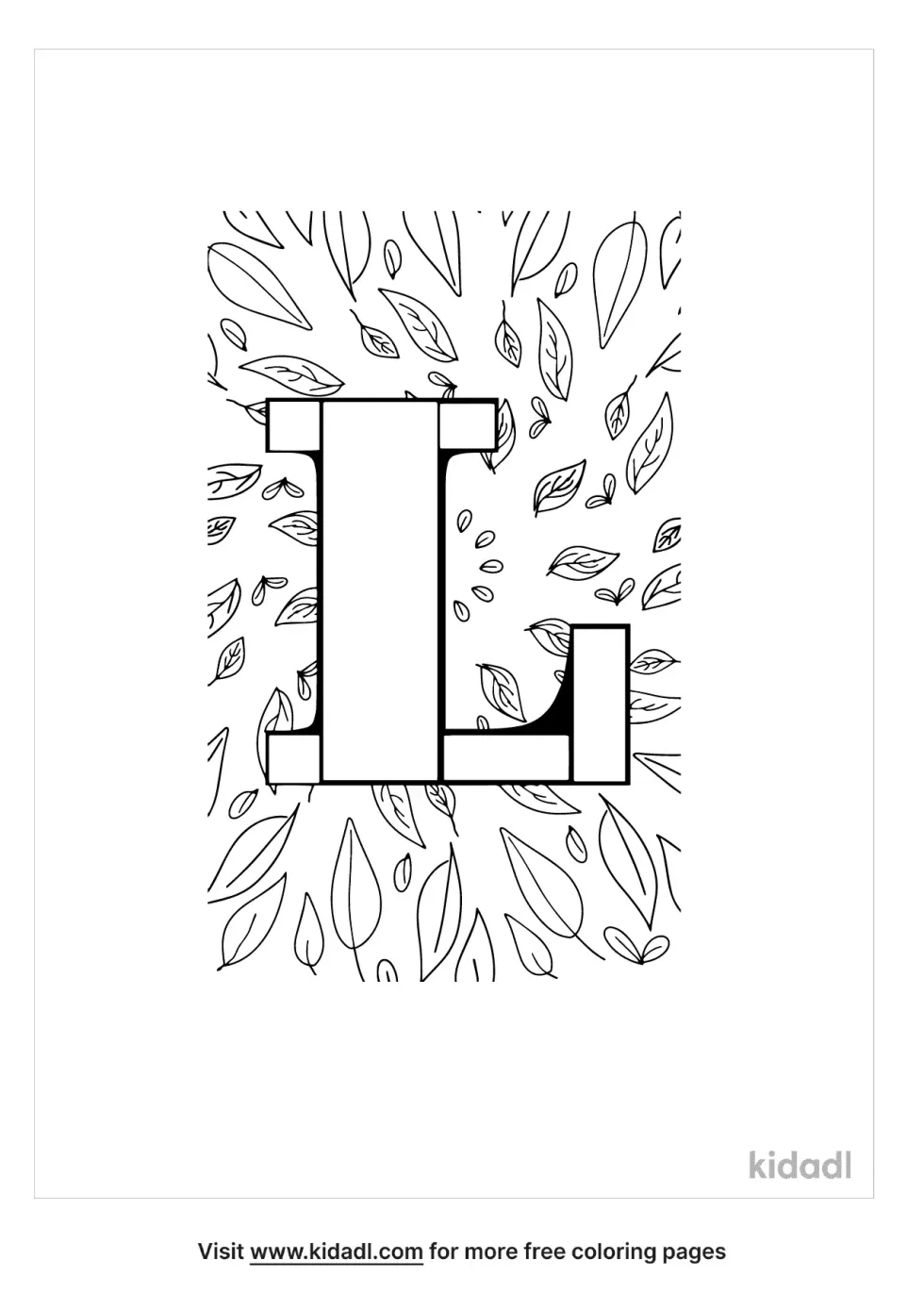 L Coloring Page
