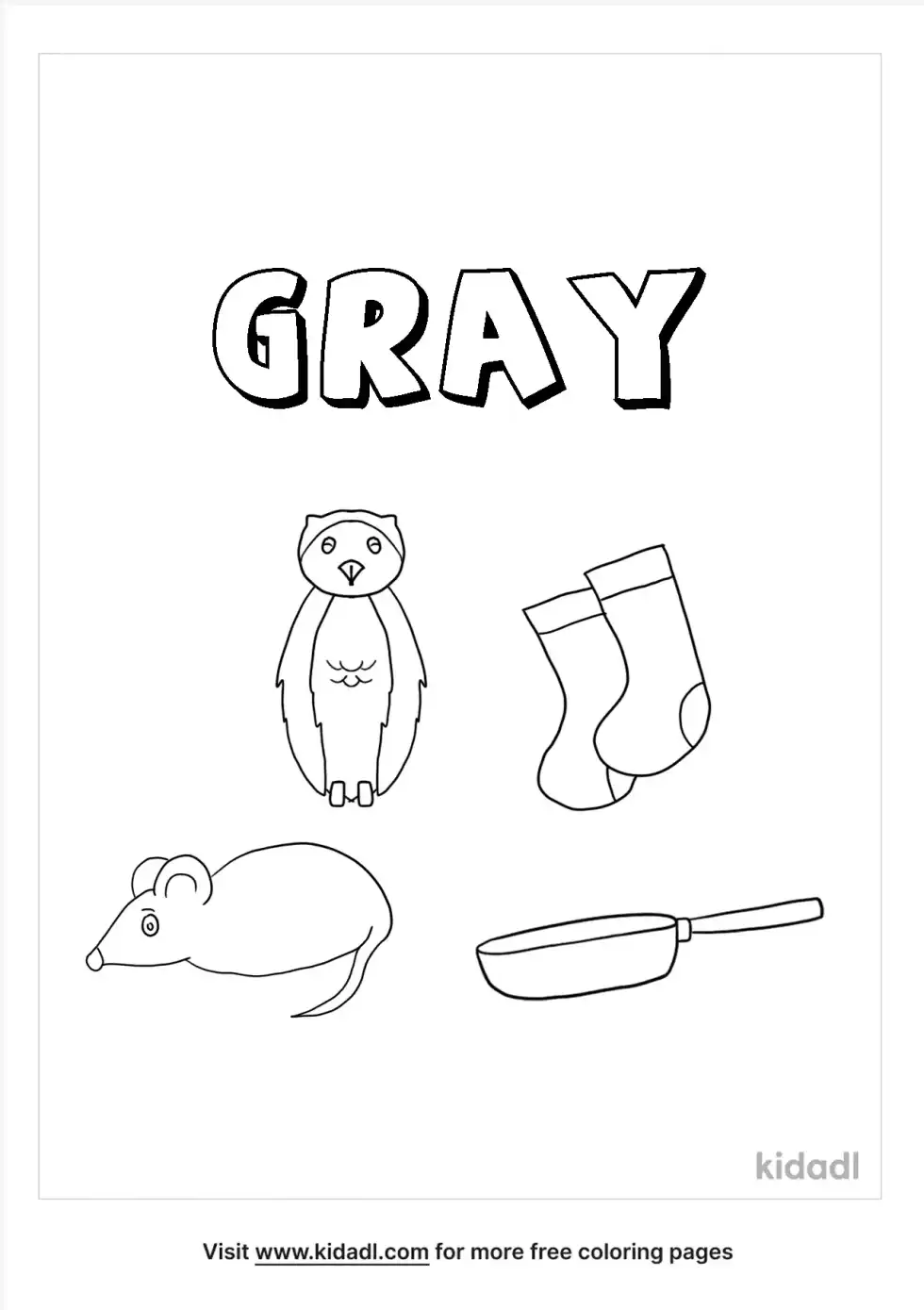Gray Coloring Page