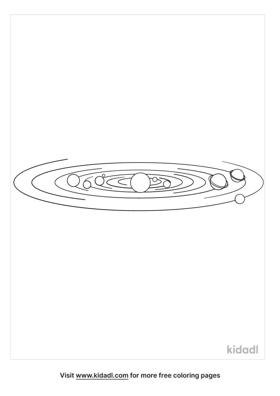 Planets In Orbit Coloring Page