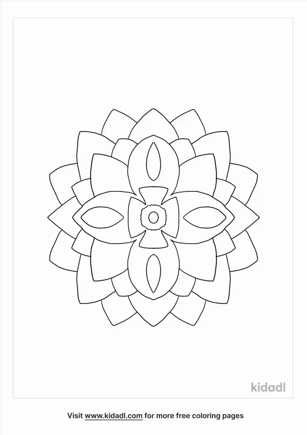 Large Flower Coloring Page