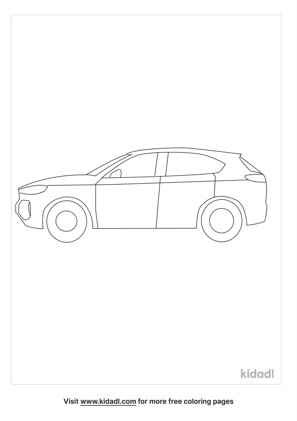 Side View Car Coloring Page
