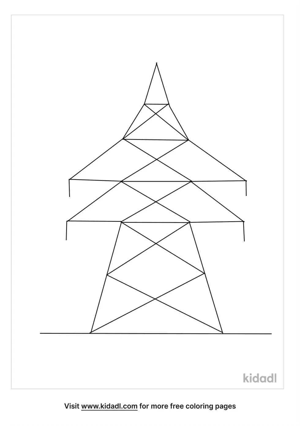 Electrical Suspension Tower Coloring Page