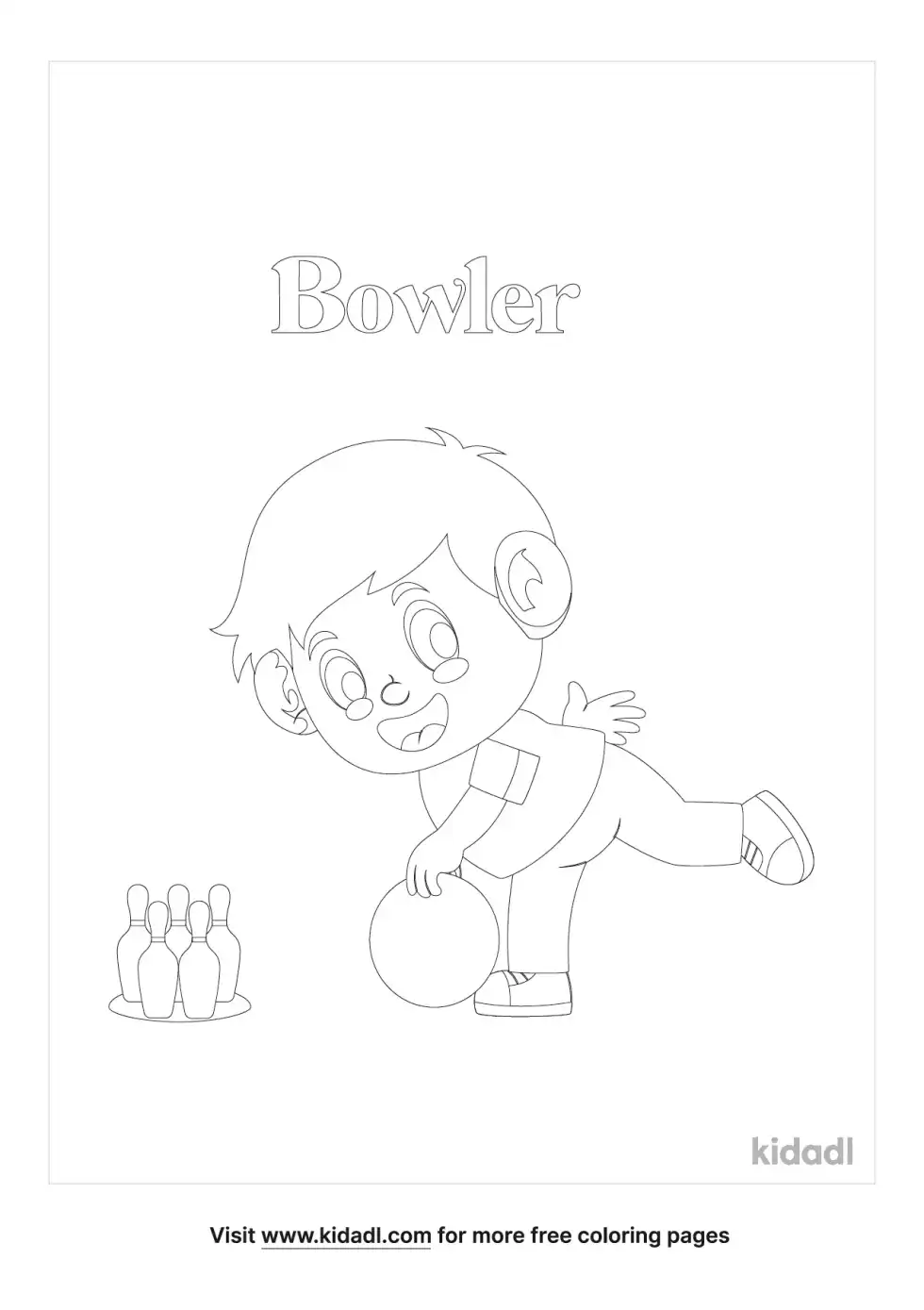 Bowler Coloring Page