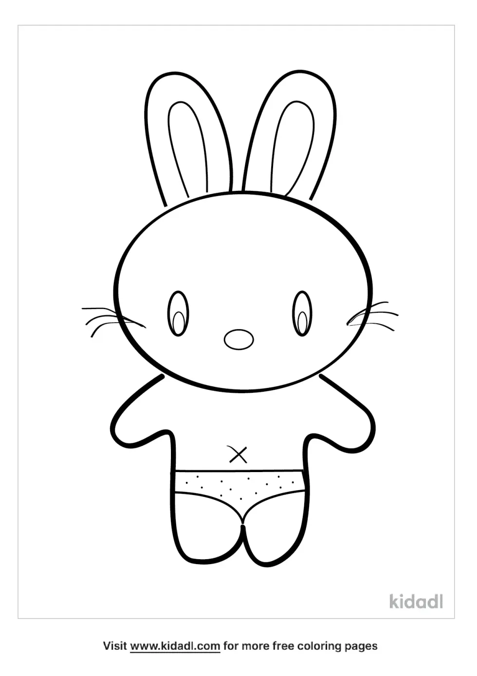 Bunny Paper Dolls Coloring Page