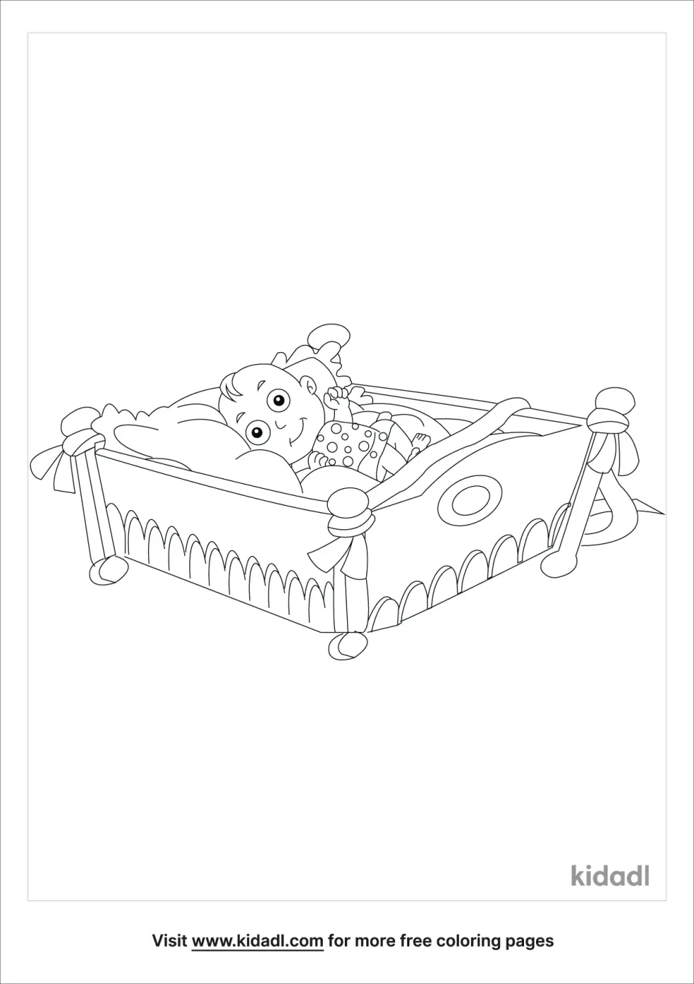 Rock A Bye Baby Coloring Page