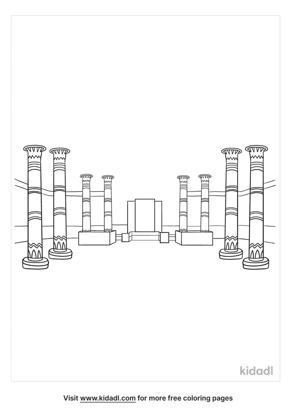 Pharaoh's Palace Coloring Page