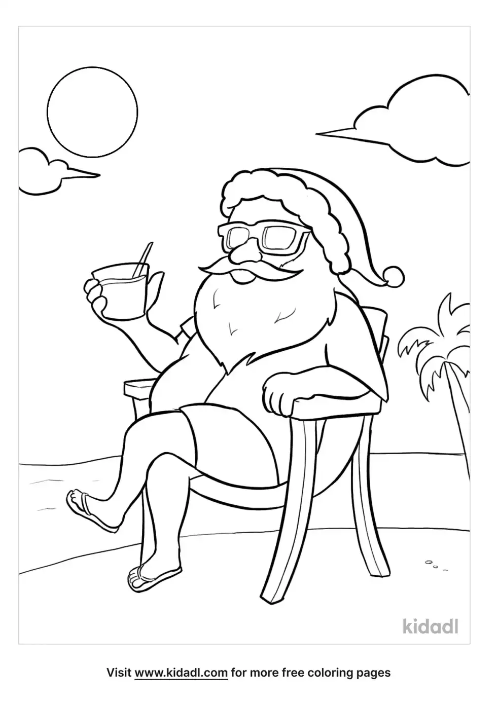 Christmas In July Coloring Page