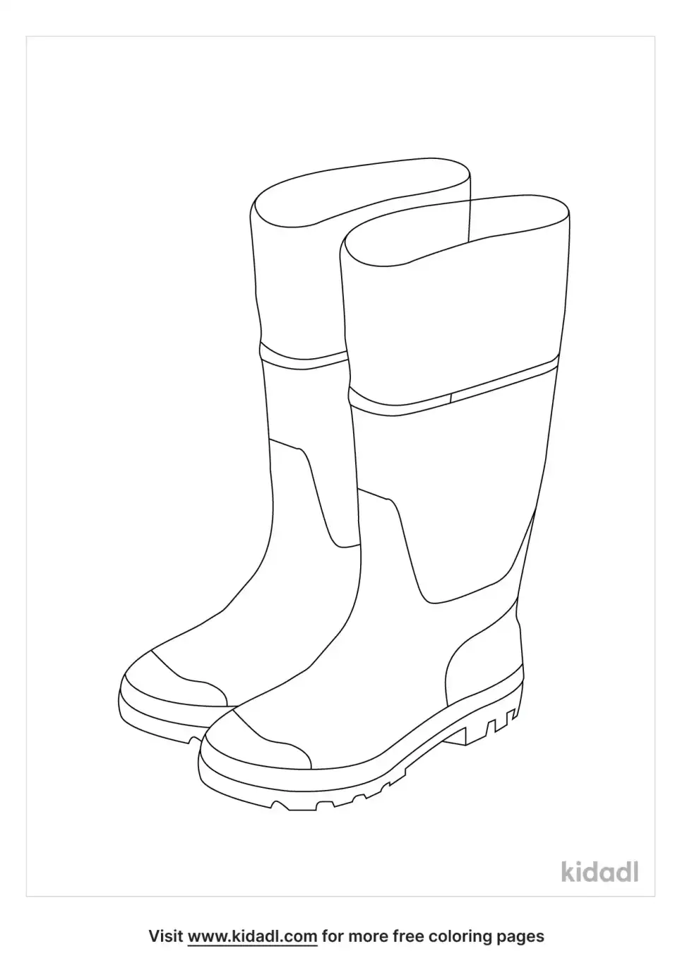 Rain Boots Coloring Page